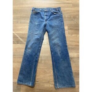 Vintage 90s Levis 517 Orange Tab Jeans Size 36x34 Blue MADE IN USA Bootcut